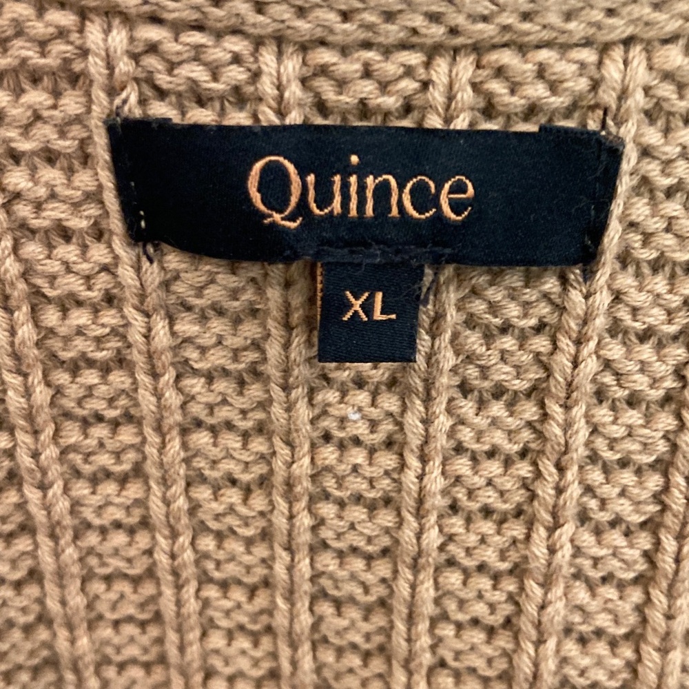 NWOT Quince Camel Tank Sweater with Textured Knit - Picture 2 of 4